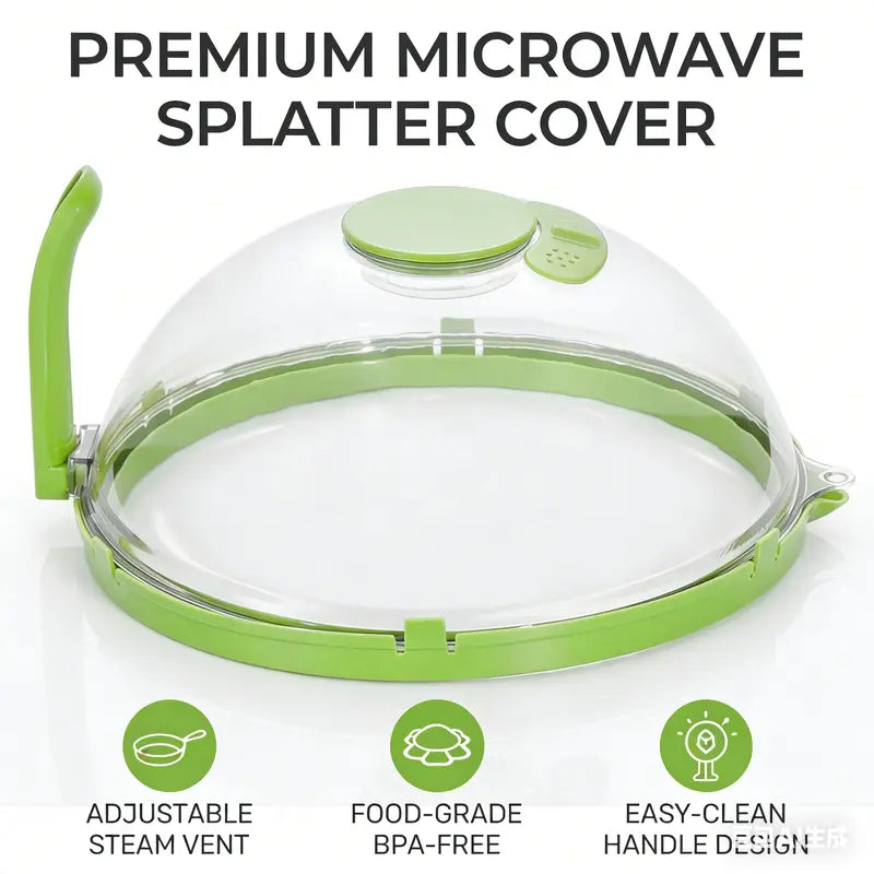 🎁2-in-1 Transparent Microwave Splatter Cover With Handle - image 2