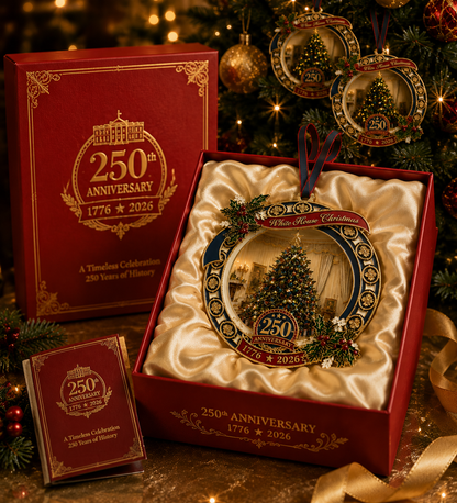 ✨250th Anniversary View of the Christmas tree in the White House bedroom
