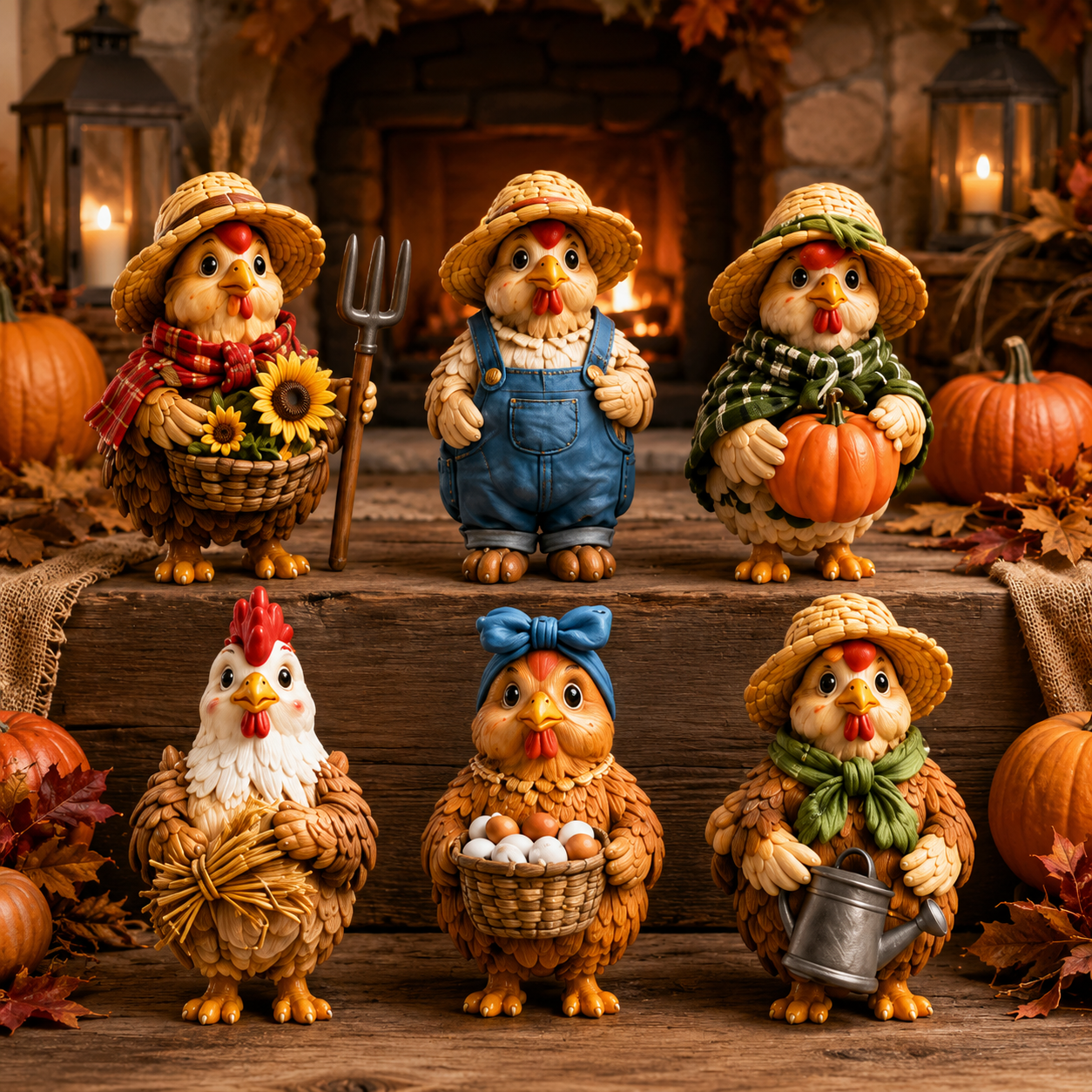 Harvest Hens Advent Calendar 2026 – 24 Days of Farmhouse Chicken Collectibles, Autumn Harvest Surprises & Gifts for Chicken Lovers, Acrylic Charms Blind Box