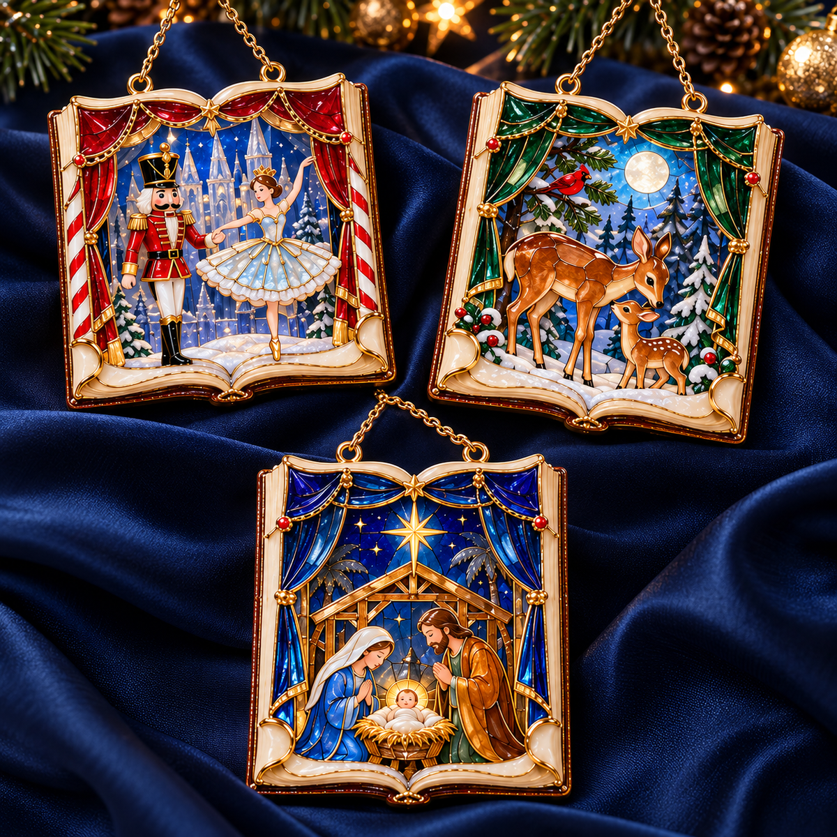 📖 2026 Christmas Storybook Ornaments – Set of 6 Magical Holiday Keepsakes