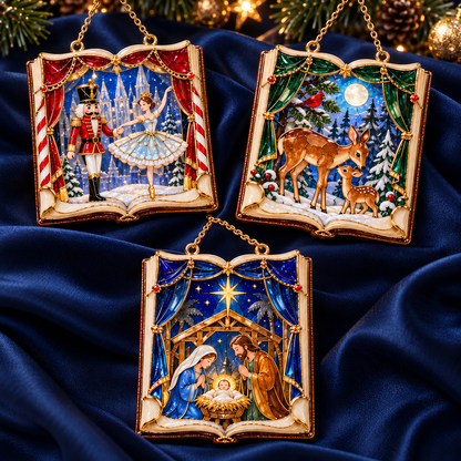 📖 2026 Christmas Storybook Ornaments – Set of 6 Magical Holiday Keepsakes