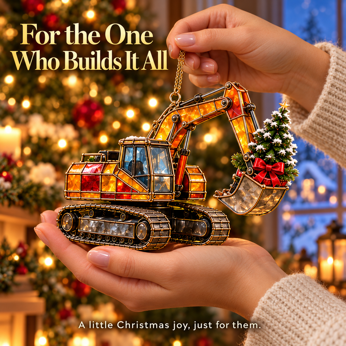 Christmas Construction Crew Ornaments – 6-Piece Heavy Equipment Holiday Gift Set