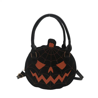 Spooky Jack-O-Lantern Pumpkin Crossbody Bag Novelty Spiderweb Stitching Handbag🎃 - image 13