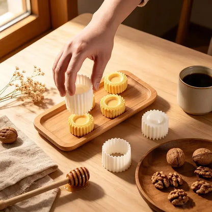 Sunflower‑Patterned Round Hand‑Press Mooncake Mold, French‑Style Lace Pastry Mold 🍪 - image 7