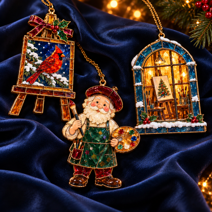 🎨 2026 Christmas Artist Ornaments – Set of 6 Creative Holiday Keepsakes