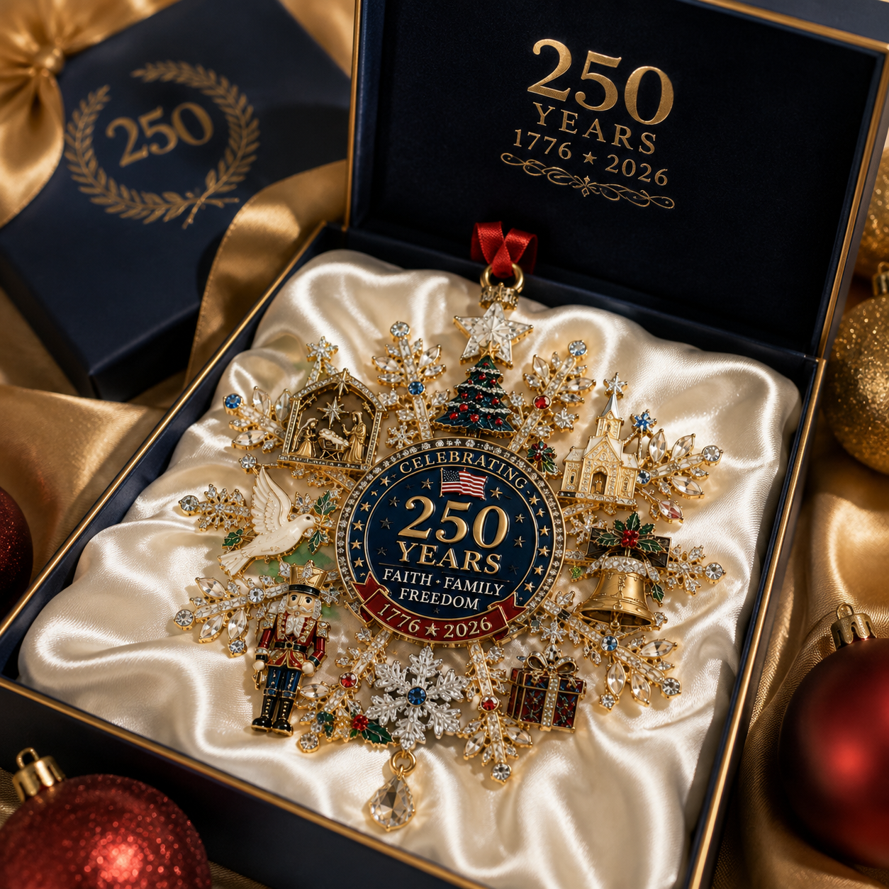 ✨Sparkling Christmas commemorative snowflake ornaments