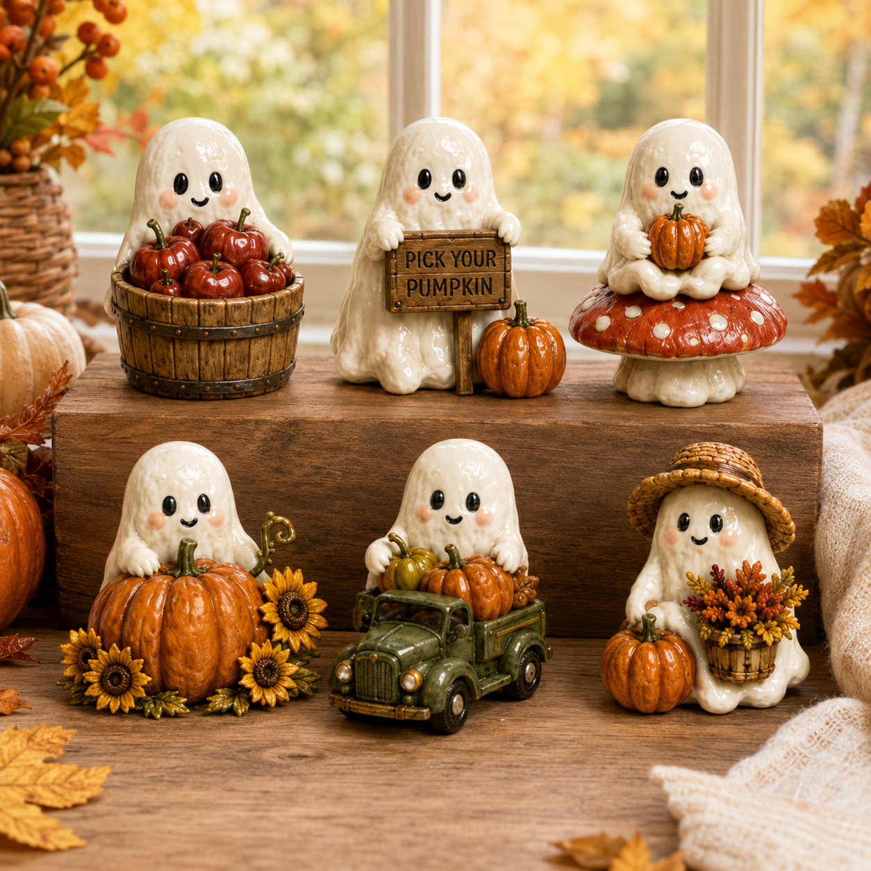 Ghost in the Pumpkin Patch Advent Calendar 2026 – 24 Unique Halloween Ghost Miniatures,