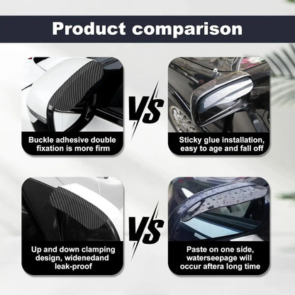 2PCS Car Side Mirror Rain Guards - Carbon Look ABS Visor Covers 🌧️ - image 9