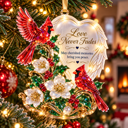 🪽 2026 Angel Wings Heart Christmas Ornaments – Set of 6 Inspirational Holiday Keepsakes