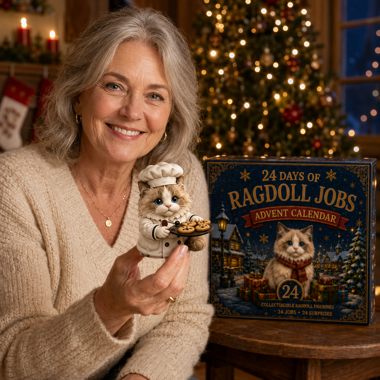 Ragdoll Jobs Advent Calendar 2026 – 24 Days of Unique  Collectible Ragdoll Cat Miniatures, Christmas Countdown Gift for Cat Lovers