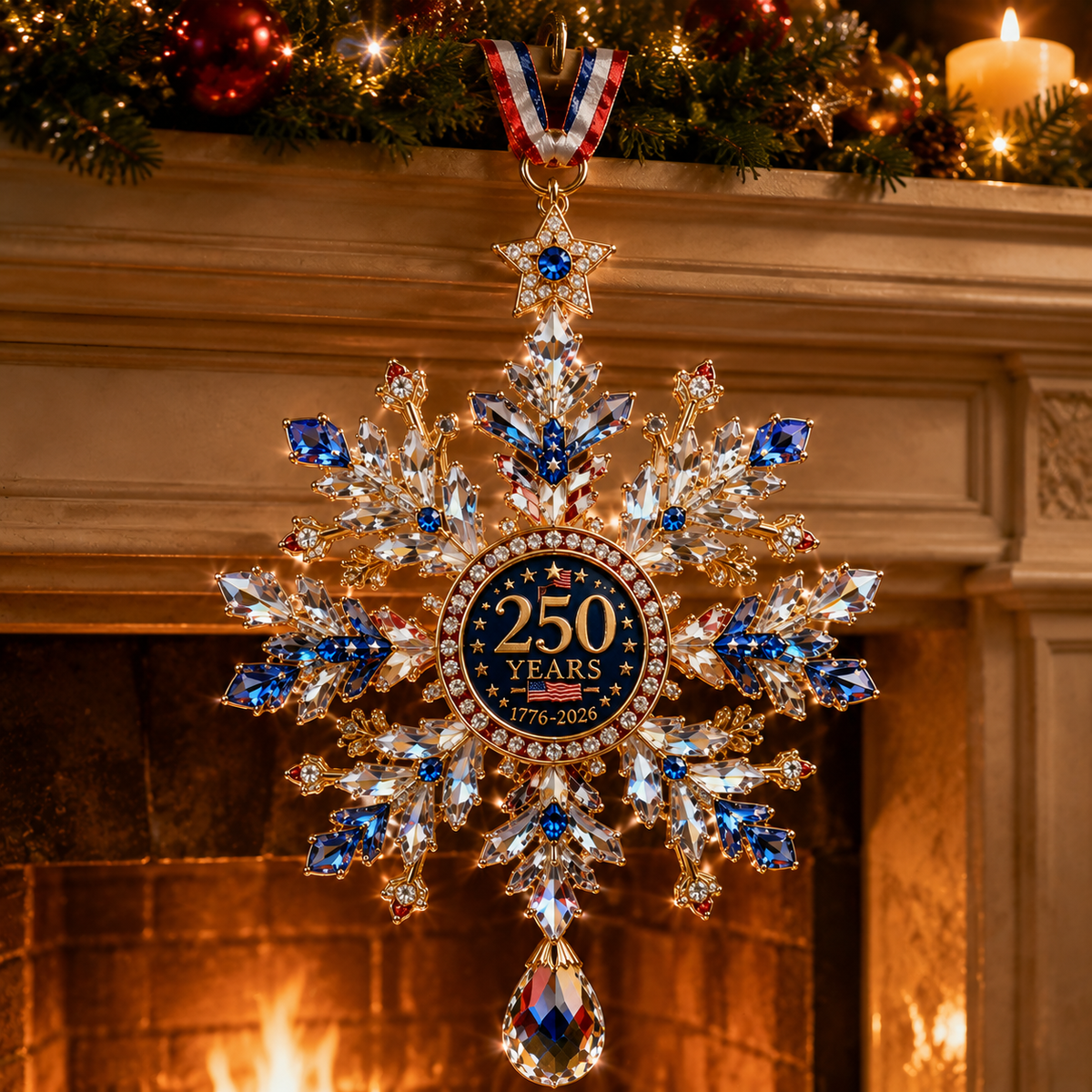 ✨High-quality crystal snowflake ornaments