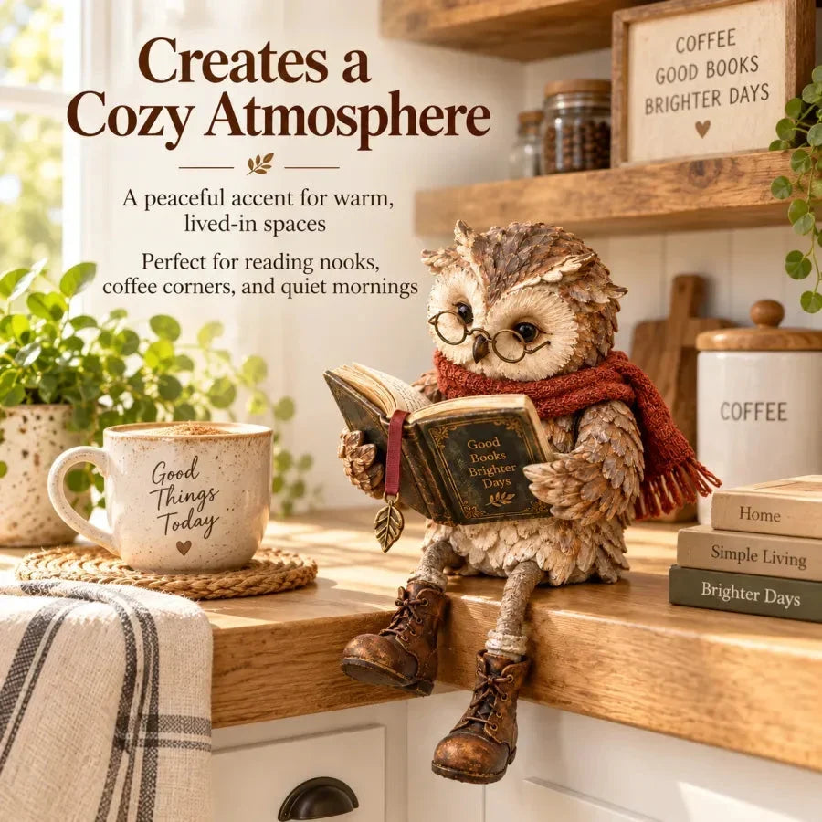 Reading Owl Figurine - image 6