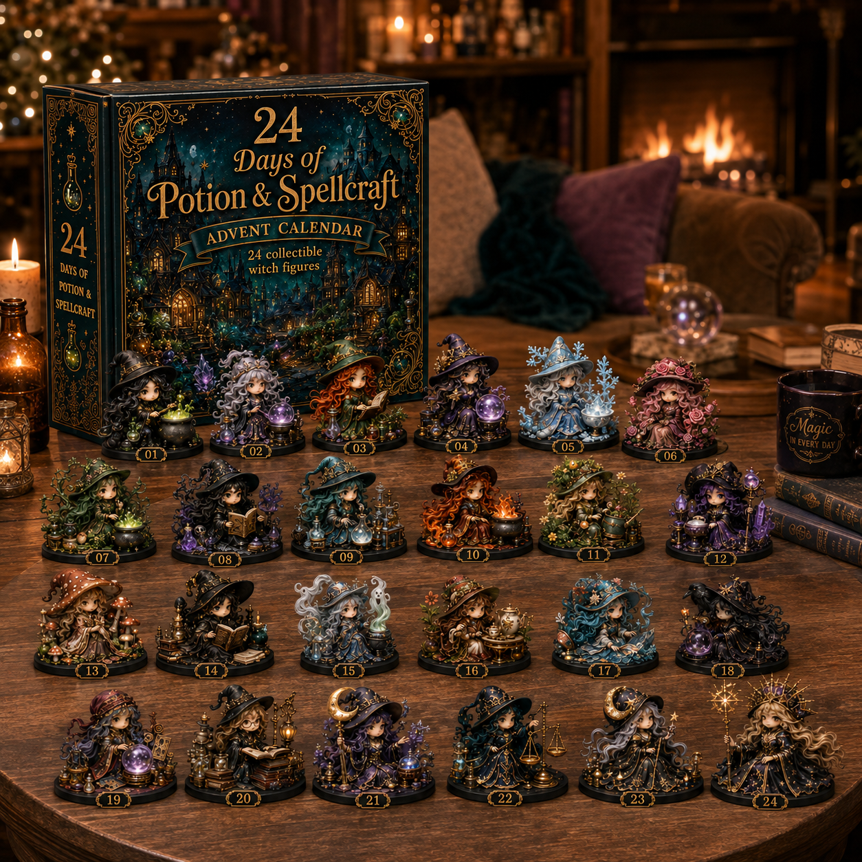🧙‍♀️ 24 Days of Witchy Magic – 2026 Potion & Spellcraft Advent Calendar with 24 Enchanted Collectible Witch Figurines & Daily Surprises