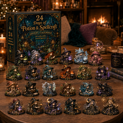 🧙‍♀️ 24 Days of Witchy Magic – 2026 Potion & Spellcraft Advent Calendar with 24 Enchanted Collectible Witch Figurines & Daily Surprises