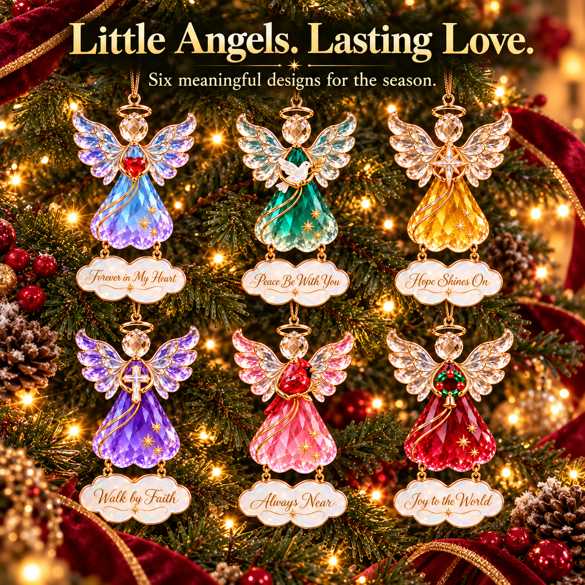Heavenly Blessings Angel Christmas Ornaments – Keepsakes of Love, Faith & Remembrance