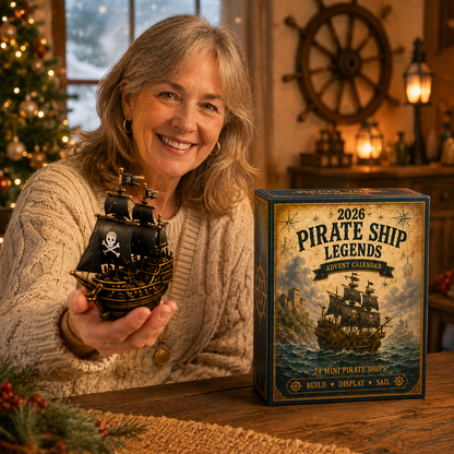 ⚓Pirate Ship Legends Advent Calendar 2026 – 24 Days of High Seas Adventure, Collector-Grade Miniature Ships, Acrylic Charms Blind Box