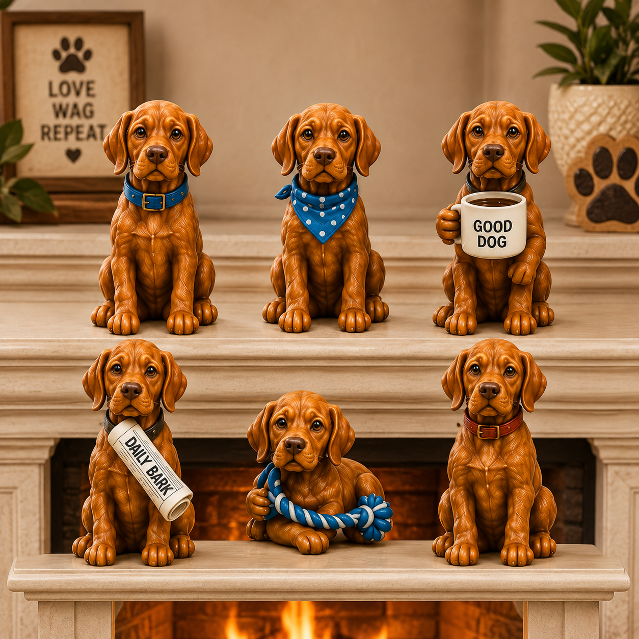 Everyday Vizsla Advent Calendar 2026 – 24 Days of Adorable Vizsla Miniatures, Daily Dog Moments & Perfect Gifts for Vizsla Lovers, Acrylic Charms Blind Box