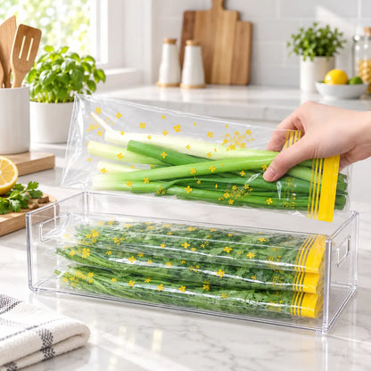 15PCS Thick Double Seal Food Storage Bags, Reusable Self-Sealing Pouches 🥡 - image 4