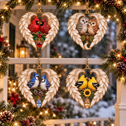 ❤️2026 Angel Wing Heart Christmas Ornaments