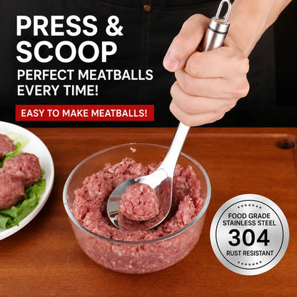 Stainless Steel Meatball Maker Spoon, Non‑Stick Meat Ball Extrusion Scoop 🍲 - image 2