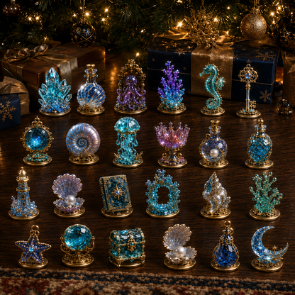 Sea Witch Advent Calendar 2026 – 24-Day Enchanted Ocean Crystal Miniature Countdown Calendar | Mystical Sea Collectible Gift Set