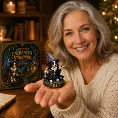 Border Collie Enchanted Advent Calendar 2026 – 24 Days of Magical Miniature Dog Figurines, Christmas Surprises & Storybook Adventures