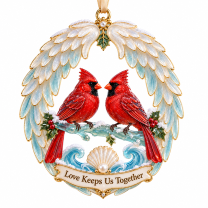 Cardinal & Angel Wing Memorial Ornaments