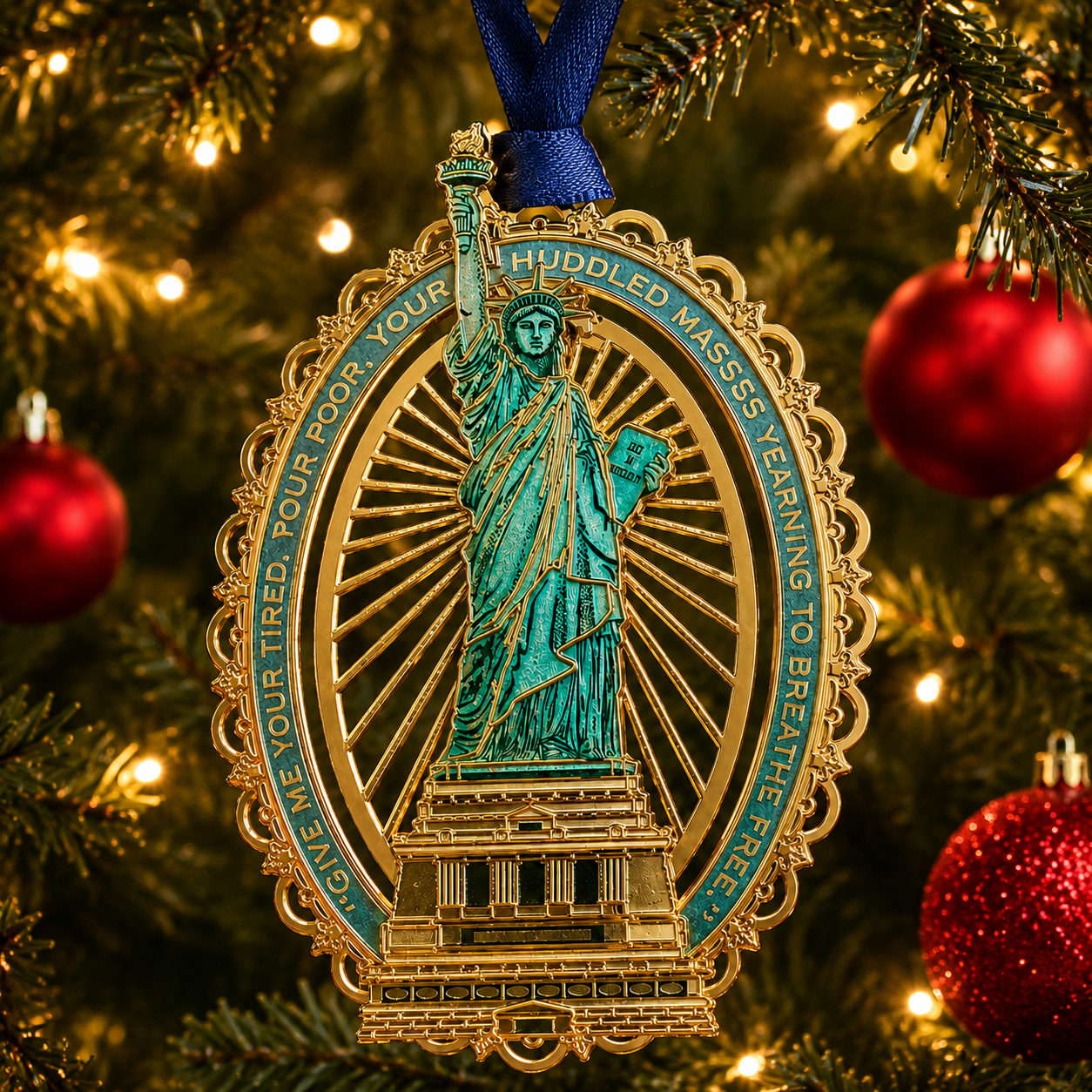 LAST DAY 50% OFF🔥250th Anniversary Statue of Liberty Christmas Tree Ornament