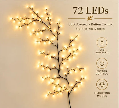 ✨ Flexible LED Branch Lights | Remote-Controlled Holiday Wall Decor - image 9