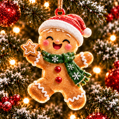 6-Piece Gingerbread Christmas Ornament Collection – Adorable  Gingerbread Family, Couple & Holiday Characters | Festive Christmas Tree Hanging Decorations, Sweet Family Keepsake Gifts