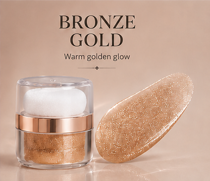 3-Shade Shimmer Highlighter with Puff | Face & Body Glow - image 3