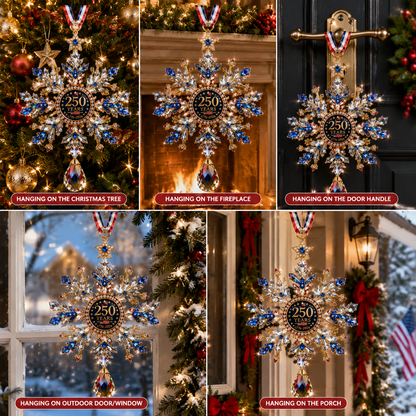 ✨High-quality crystal snowflake ornaments