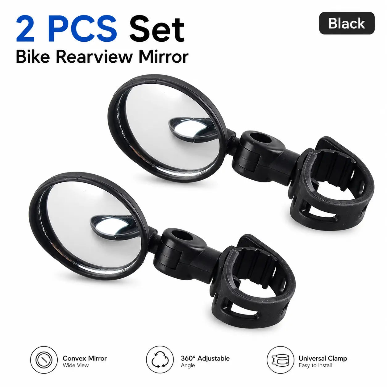 2 Counts, Bicycle Handlebar Convex Rearview Mirror🚲 - image 10