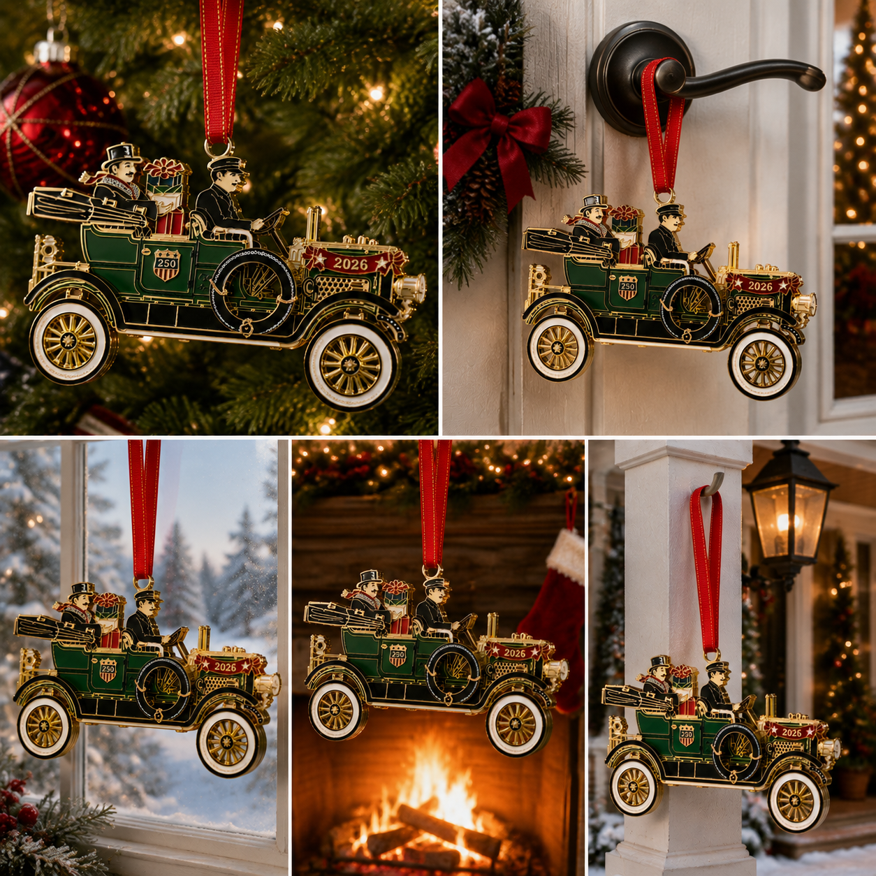 ✨250th Anniversary Edition Vintage Car Christmas Ornament