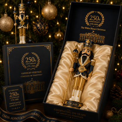 🔥Last 50 pcs✨⏰ Limited anniversary edition✨2026 America 250th Anniversary Midnight Blue Nutcracker King Ornament