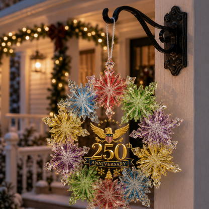 ✨250th Anniversary Crystal Snowflake Christmas Tree Ornament