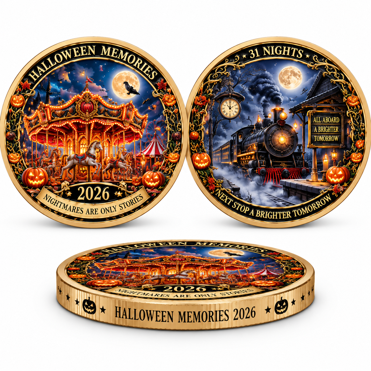 2026 "Halloween Memories" — A double-sided "Halloween Night of the 31st" commemorative coin, crafted especially for Halloween enthusiasts.