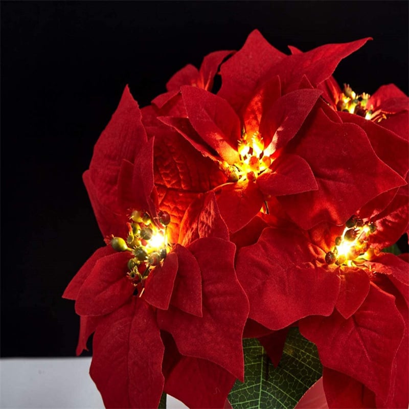 🎄✨ Christmas Poinsettia LED Garland String Lights - image 6