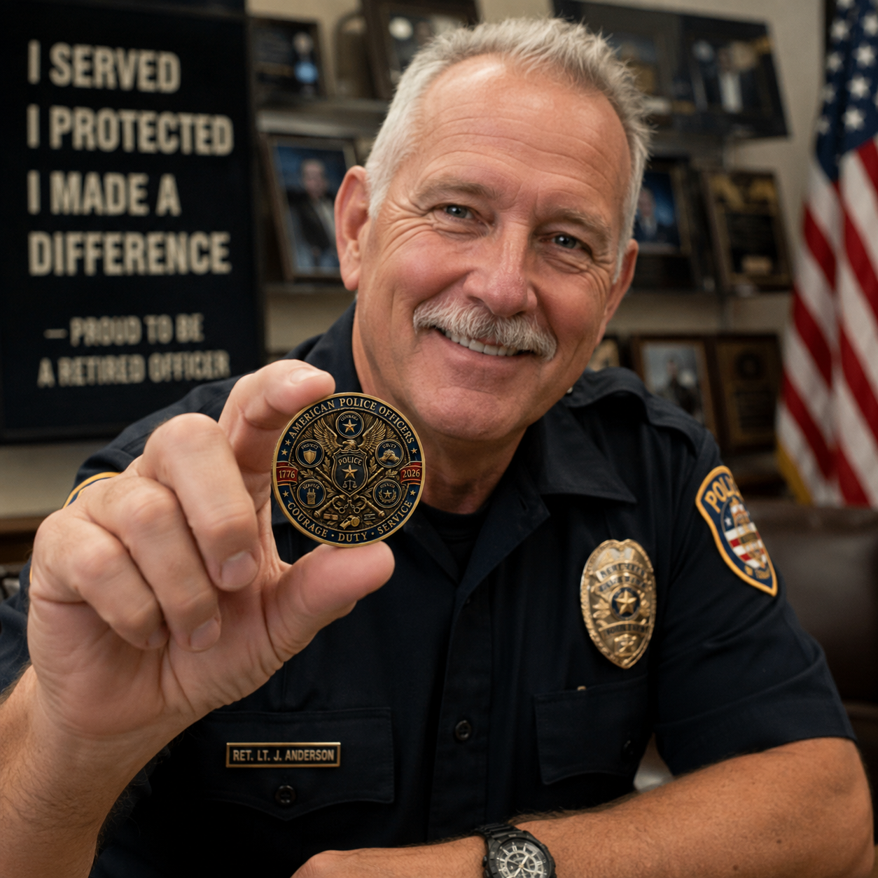 🎉🇺🇸 Limited Edition! 🔥🎁The Ultimate "Thank You" – 250th Anniversary American Police Officer Commemorative Coin (1776-2026) 🦅 - image 4