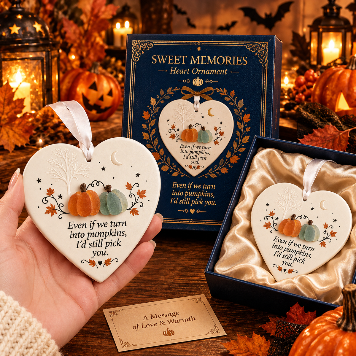 🎃❤  Fall Family Connection Heart Ornaments — A Little Keepsake for the Ones You Love Most,Without box