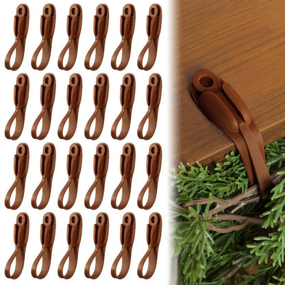 6Pcs Reusable Silicone Adhesive Christmas Garland Hooks - Traditional Household Hanger🎄