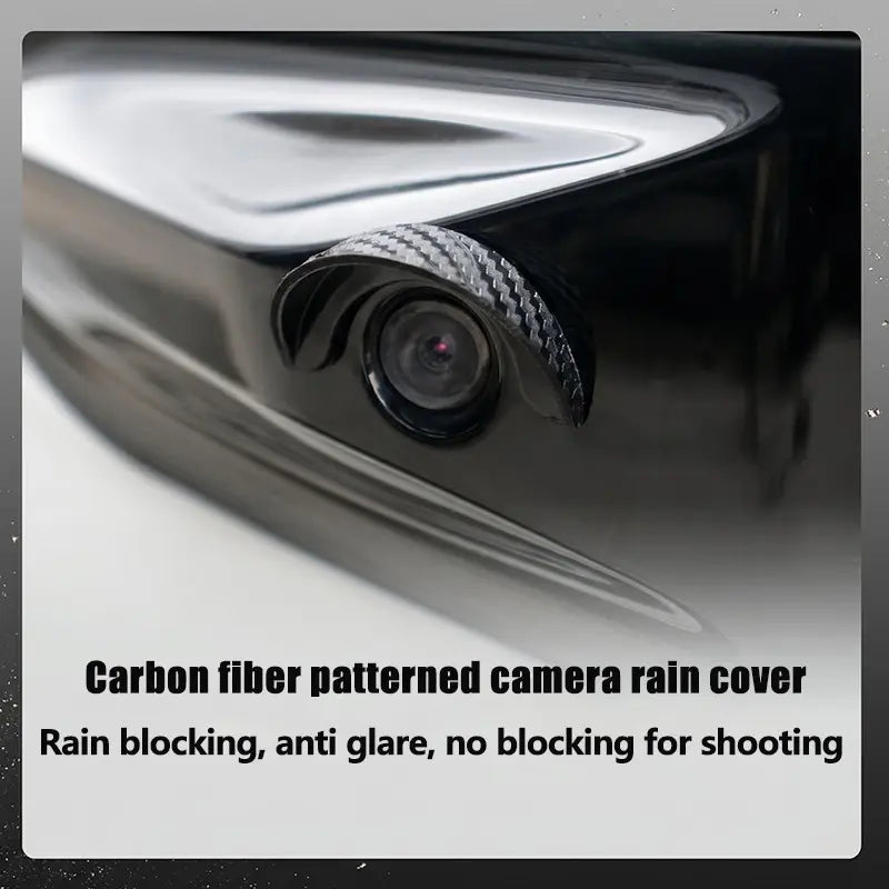 2PCS Car Reverse Camera Rain Cover, Anti‑Fog Waterproof Protection Hood, Carbon Fiber Texture🛡️ - image 3