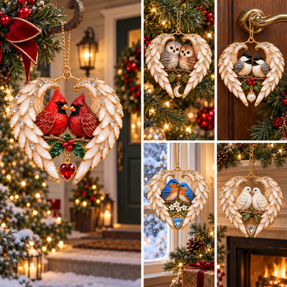 ❤️2026 Angel Wing Heart Christmas Ornaments