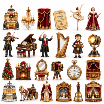 Victorian Theatre Elegance 2026 – 24 Days of Christmas Stage Wonders Collectible Countdown Calendar, 24 Unique Victorian Theatre Miniatures for Theatre Lovers