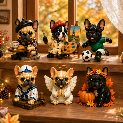 24 Days of Frenchie Mischief Advent Calendar 2026 – 24 Unique French Bulldog Collectible Figurines, Christmas Countdown Gift for Frenchie Lovers
