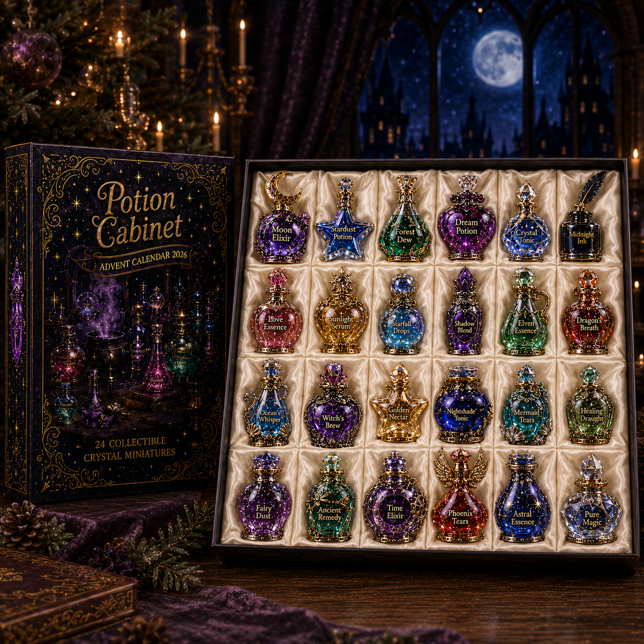 24 Days of Potion Magic – Crystal Potion Collectible Countdown Calendar 2026
