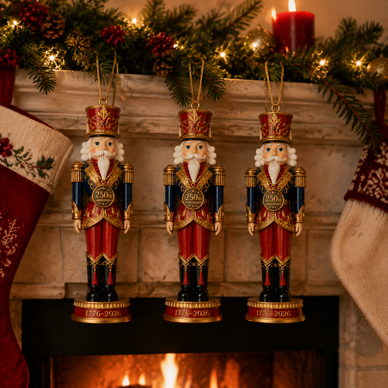 🔥Last 80 pcs✨⏰ Limited anniversary edition✨2026 America 250th Anniversary Heritage Nutcracker Ornament