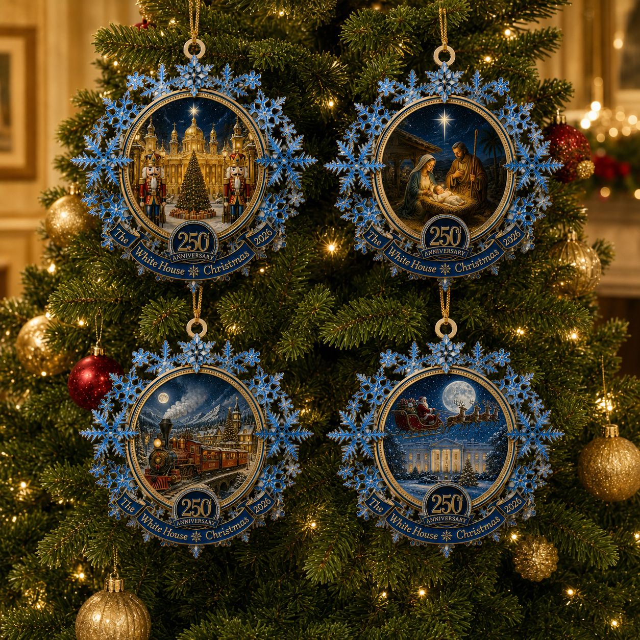 ✨Blue Snowflake Christmas Tree Ornament