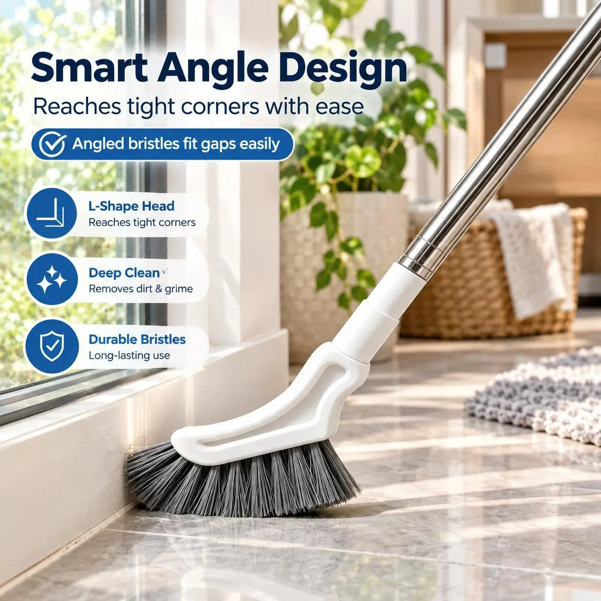 Adjustable Length Stainless Steel Telescopic Long Handle Crevice Cleaning Brush 🧹 - image 2
