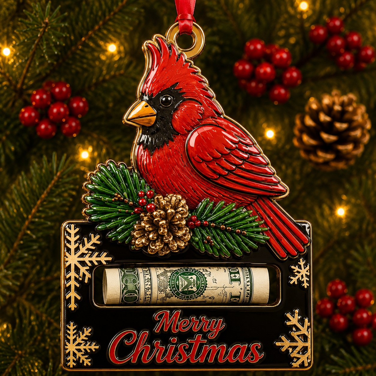 🔥Last 50pcs✨⏰ Limited anniversary edition✨Christmas Cash Holder Ornament